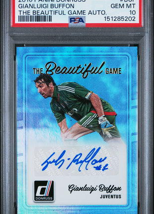 Gianluigi Buffon PSA 10 2016 Panini Donruss The Beautiful Game Autograph #BUF Autograph