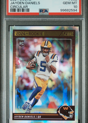 Jayden Daniels PSA 10 2024 Panini Score #302 Circular