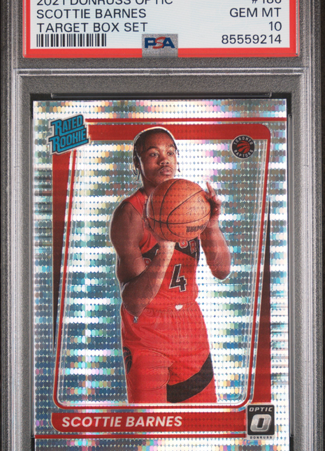 Scottie Barnes PSA 10 2021 Panini Donruss Optic #186 Target Box Set
