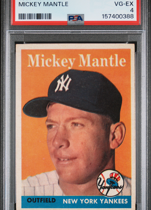 Mickey Mantle PSA 4 1958 Topps #150