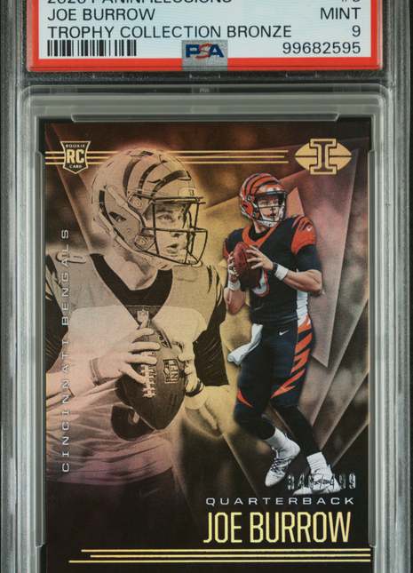 Joe Burrow PSA 9 2020 Panini Illusions #5 Trophy Collection Bronze
