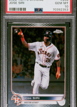 Jose Siri PSA 10 2022 Topps Chrome #204