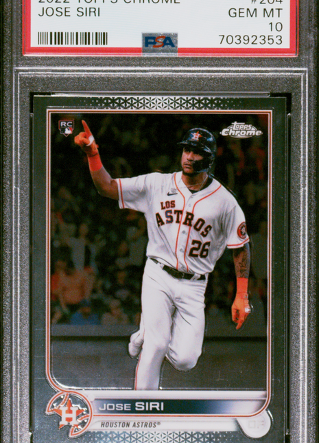 Jose Siri PSA 10 2022 Topps Chrome #204