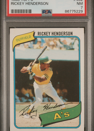 Rickey Henderson PSA 7 1980 Topps #482