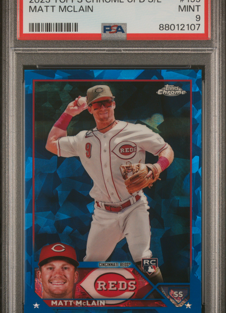 Matt Mclain PSA 9 2023 Topps Chrome Update Sapphire Edition #199