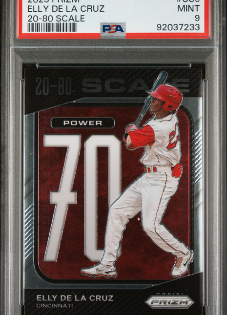 Elly De La Cruz PSA 9 2023 Panini Prizm 20-80 Scale #SC9