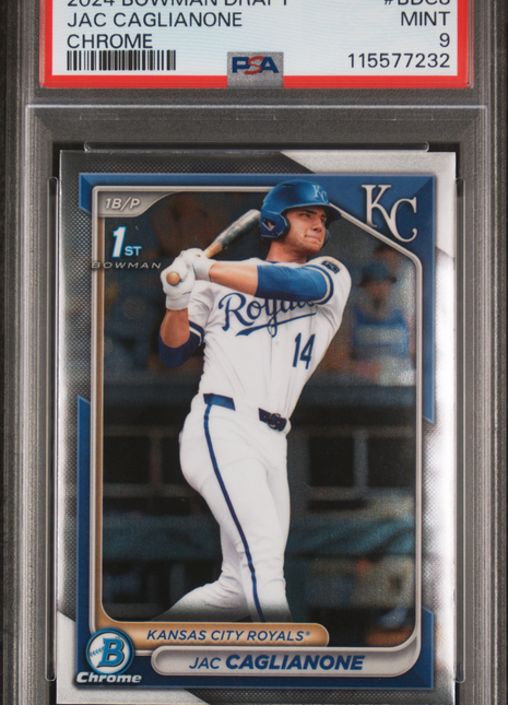 Jac Caglianone PSA 9 2024 Bowman Draft #BDC8 Chrome