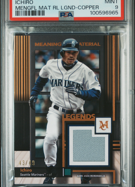 Ichiro PSA 9 2024 Topps Museum Collection Meaningful Material Legends Copper /49